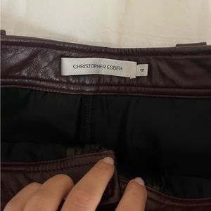 Christopher Esber Leather waist trouser size 24 great condition. Great fit.